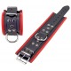 Menottes en cuir pour poignets Noir-Rouge 