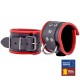 Menottes en cuir pour les chevilles Noir-Rouge 