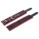 Menottes en cuir pour les chevilles Noir-Rouge 