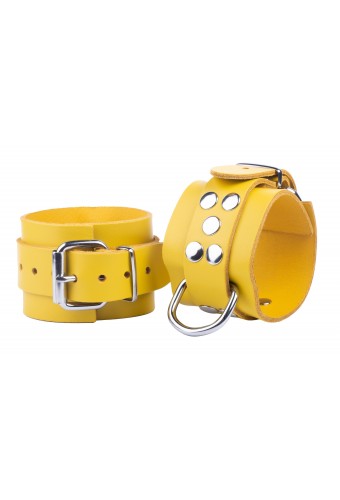 Menottes en cuir ULTRA Jaunes 