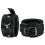 Menottes de chevilles en cuir 5cm Noir