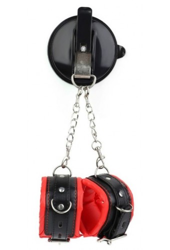 Menottes avec Ventouse Strongcup Rouges 