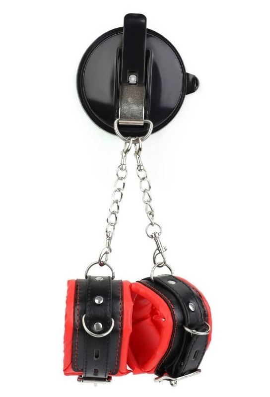 Menottes avec Ventouse Strongcup Rouges 