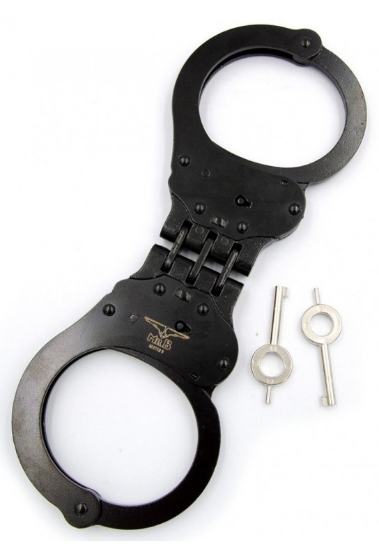 Menottes en métal Cuff Hinged Noires 