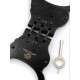 Menottes en métal Cuff Hinged Noires 
