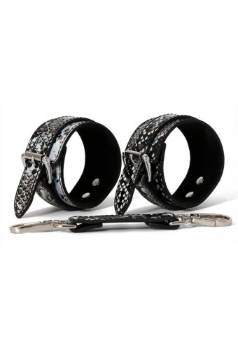 Menottes de poignets Snakine Noir-Argenté 