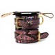 Menottes de poignets Snakine Noir-Rose 