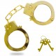 Menottes en métal Fun Cuffs dorées 