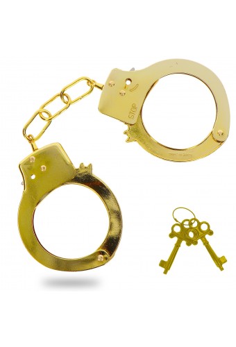 Menottes en métal Fun Cuffs dorées 
