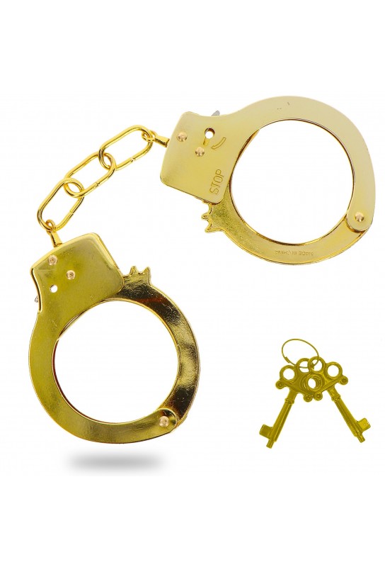 Menottes en métal Fun Cuffs dorées 