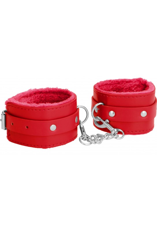 Menottes de poignet Plush Rouge 