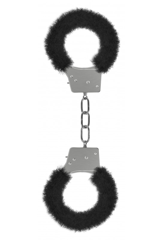 Menottes Fourrure Métalliques Noire 