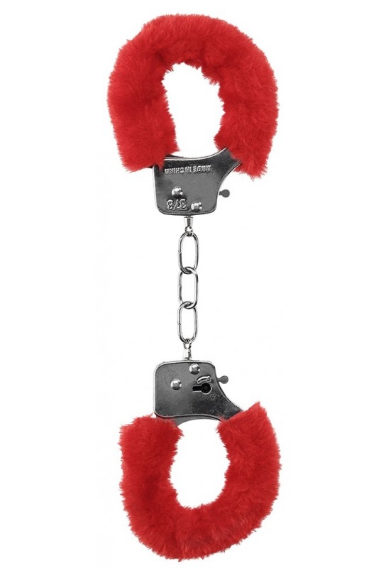 Menottes Pleasure Furry Rouges 