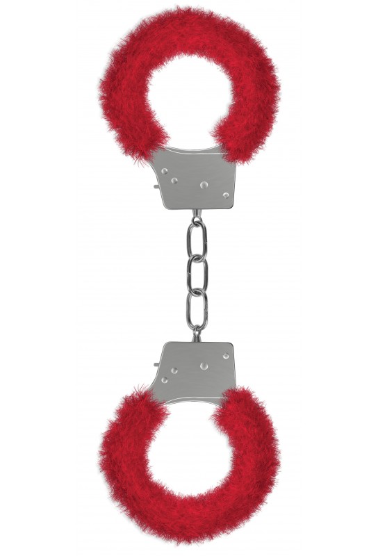 Menottes Fourrure Métalliques Rouge 