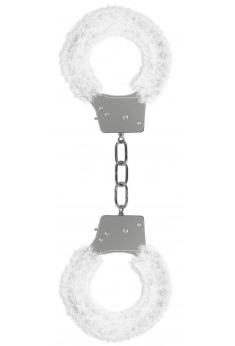 Menottes Fourrure Métalliques Blanche 