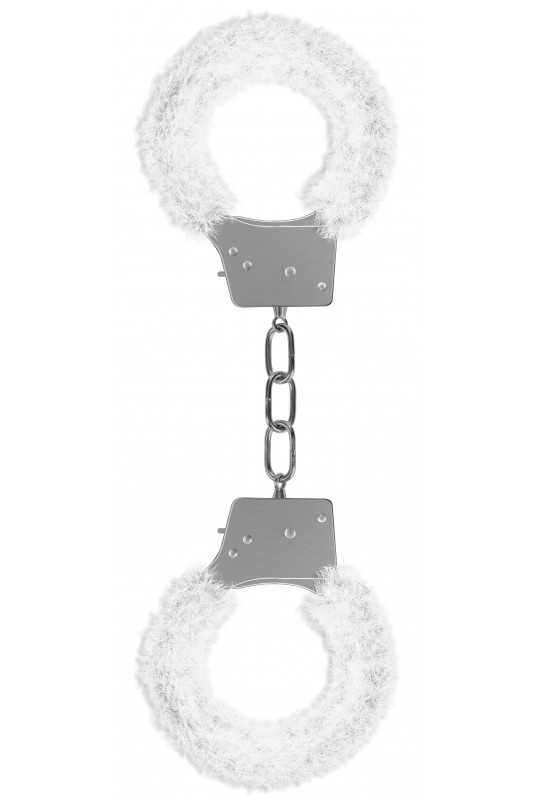 Menottes Fourrure Métalliques Blanche 