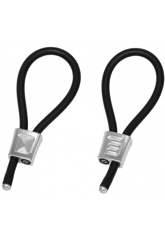 Anneaux d'électrostimulation Prestige Electrastim argentés 