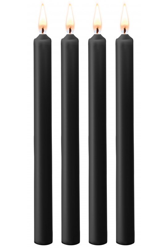 Lot de 4 bougies SM Teasing Wax Noire 