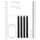 Lot de 4 bougies SM Teasing Wax Noire 