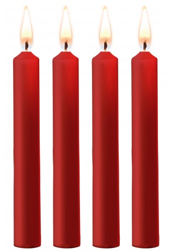 Lot de 4 Mini bougies SM Wax Rouge 