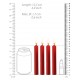 Lot de 4 Mini bougies SM Wax Rouge 