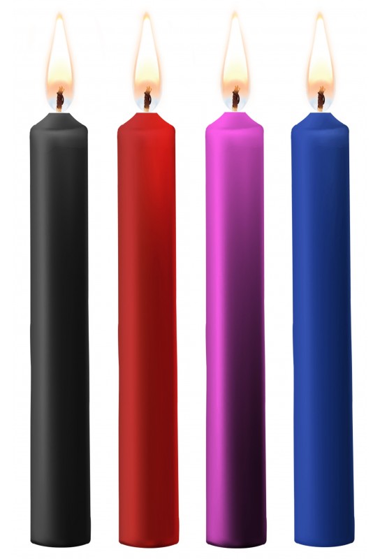 Lot de 4 mini bougies SM Wax Multicolore 