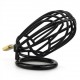 Cage de chasteté SAMOURAI 11 x 5.5 cm Noire 