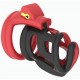 Cage de chasteté Cock Cuff 7.5 x 3 cm Rouge-Noir 