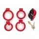 Cage de chasteté Cock Cuff 7.5 x 3 cm Rouge-Noir 
