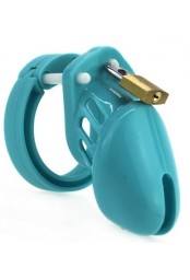 Cage de chasteté Silicone 7 x 3.3 cm Bleu