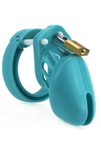 Cage de chasteté Silicone 7 x 3.3 cm Bleu 