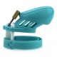 Cage de chasteté Silicone 7 x 3.3 cm Bleu 