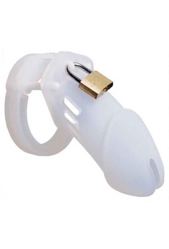 Cage de chasteté Silicone Bran 9 x 3cm Blanche 