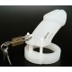 Cage de chasteté Silicone Bran 9 x 3cm Blanche 