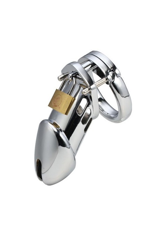 Cage de chasteté STEEL PADLOCK 12 x 3.5cm 