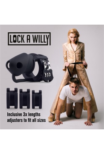 Cage de chasteté Lock A Willy 11 x 3cm Noire 