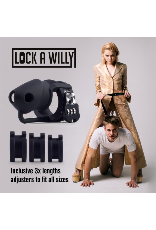 Cage de chasteté Lock A Willy 11 x 3cm Noire 