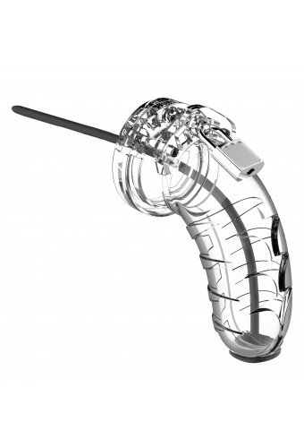 Cage de chasteté Mancage avec Tige urètre 11.5 x 3.5cm Transparente - Tige 20cm - Diamètre 3mm 