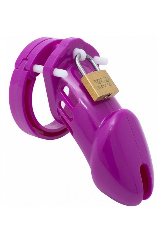 Cage de chasteté Silicone Bran 9 x 3cm Violette 