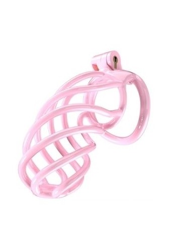Cage de chasteté Tortille XXL 12.5 x 3.4 cm Rose 