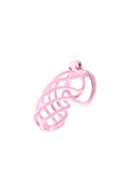 Cage de chasteté Tortille XXL 12.5 x 3.4 cm Rose 