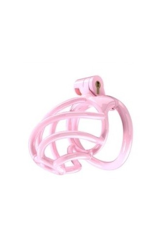 Cage de chasteté Tortille M 7 x 3.4 cm Rose 