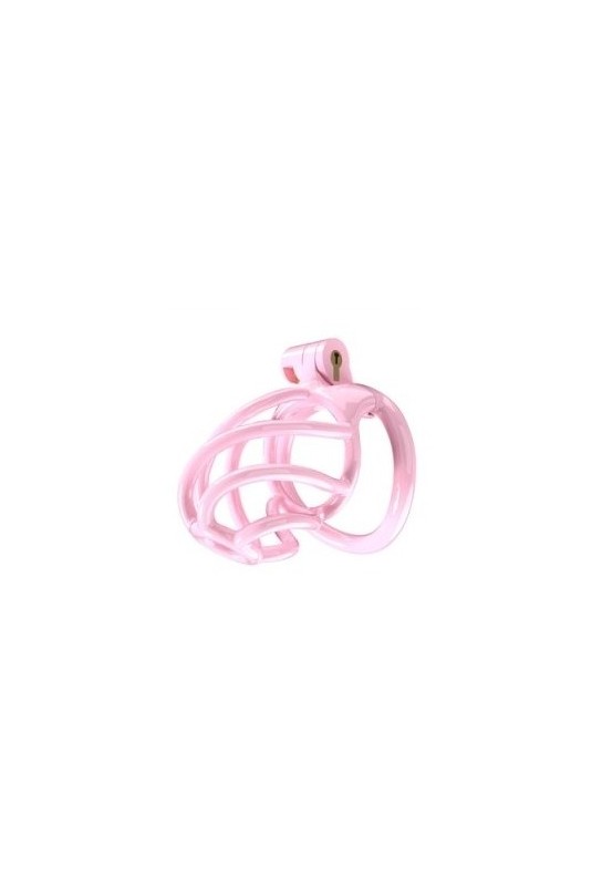 Cage de chasteté Tortille M 7 x 3.4 cm Rose 