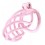 Cage de chasteté Tortille L 9.5 x 3.4 cm Rose