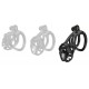 Cage de chasteté Bouh L 10 x 3.5 cm Noire 