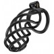 Cage de chasteté Tortille XXL 12.5 x 3.4 cm Noire 