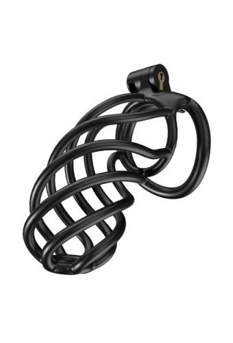 Cage de chasteté Tortille XXL 12.5 x 3.4 cm Noire 