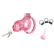 Cage de Chasteté Lock Hole S 6 x 3.6cm Rose 