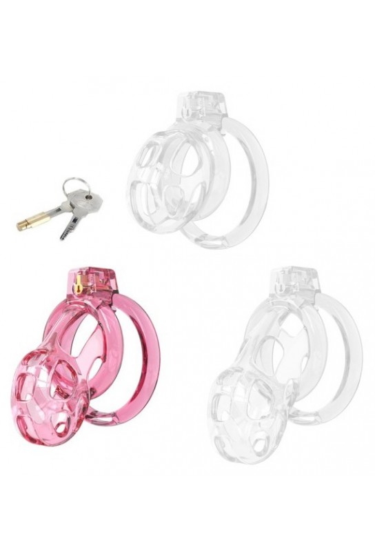 Cage de Chasteté Lock Cobra M 7 x 3.8cm Rose 