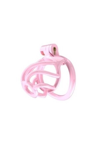 Cage de chasteté Tortille S 6 x 3.4 cm Rose 